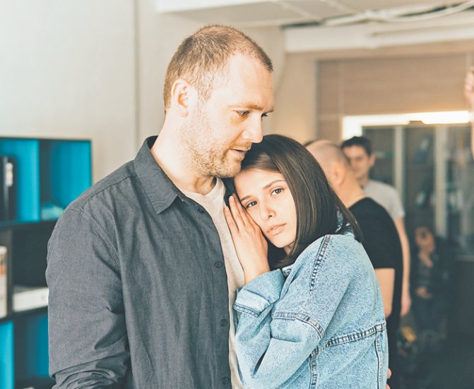 С Любовью Аксеновой на съемках сериала «Бывшие»